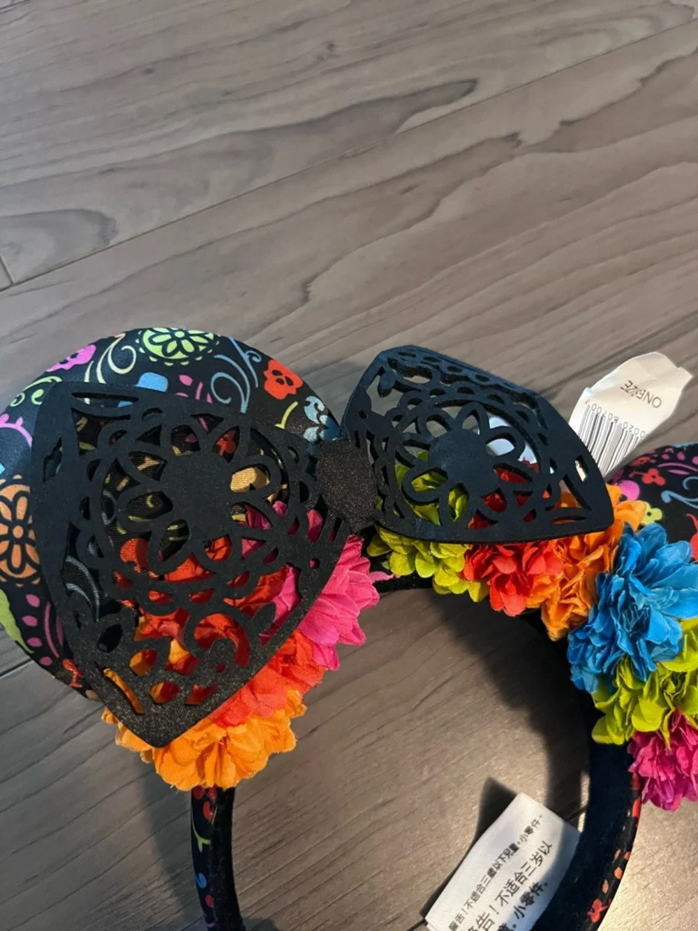 DISNEY Parks Minnie Mouse Coco Ears Floral Bow One Size